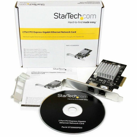 StarTech.com Dual Port PCI Express (PCIe x4) Gigabit Ethernet Server Adapter Network Card - Intel i350 NIC — ST2000SPEXI