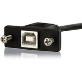 StarTech.com 3 ft Panel Mount USB Cable B to B - F/M — USBPNLBFBM3
