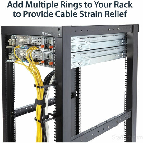 StarTech.com 1U Vertical Server Rack Cable Management D-Ring Hook - 2.2x3.9in (5.7x10cm) — CMHOOK1U