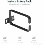 StarTech.com 1U Vertical Server Rack Cable Management D-Ring Hook - 2.2x3.9in (5.7x10cm) — CMHOOK1U