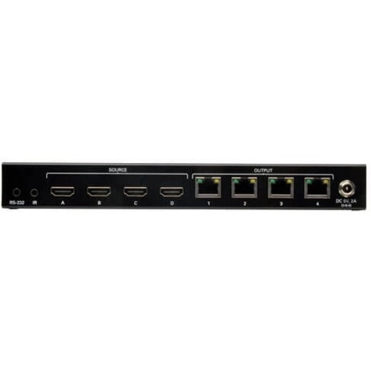 Eaton Tripp Lite Series 4 x 4 HDMI over Cat5/6 Matrix Splitter Switch, Box-Style Transmitter for Video/Audio, Up to 175 ft. (53 m), TAA — B126-4X4