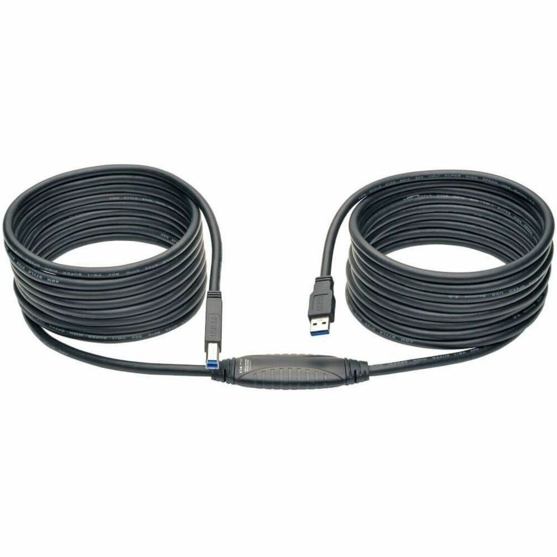 Eaton Tripp Lite Series USB 3.0 SuperSpeed Active Repeater Cable (A to B M/M), 25 ft. (7.62 m) — U328-025