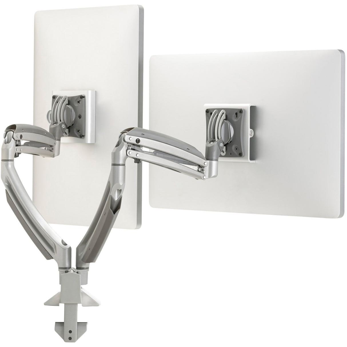 Chief Kontour Dual Arm Desk Mount - For Displays 10-32" - Silver — K1D220S
