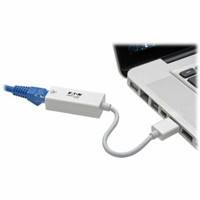 Eaton Tripp Lite Series USB 3.0 to Gigabit Ethernet NIC Network Adapter - 10/100/1000 Mbps, White — U336-000-GBW
