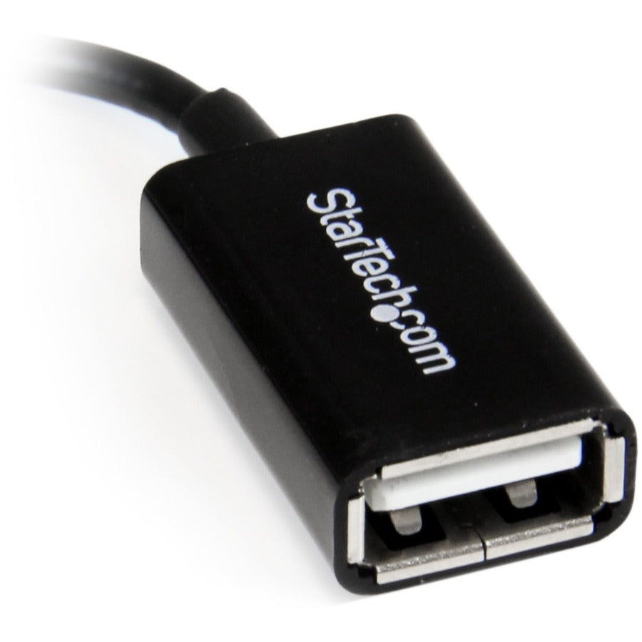 StarTech.com 5in Right Angle Micro USB to USB OTG Host Adapter M/F — UUSBOTGRA