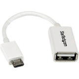 StarTech.com 5in White Micro USB to USB OTG Host Adapter M/F — UUSBOTGW