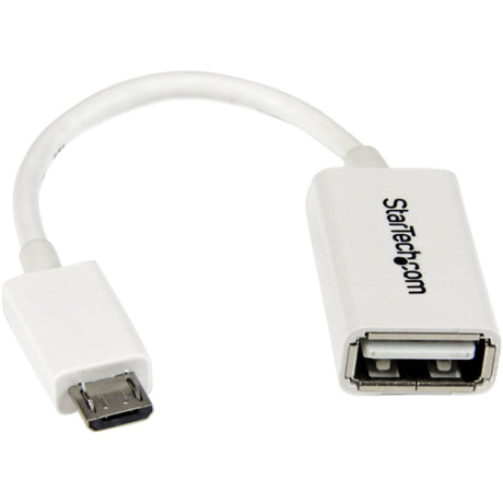 StarTech.com 5in White Micro USB to USB OTG Host Adapter M/F — UUSBOTGW