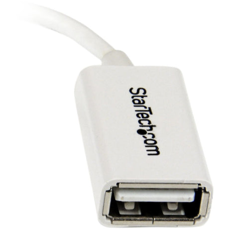 StarTech.com 5in White Micro USB to USB OTG Host Adapter M/F — UUSBOTGW