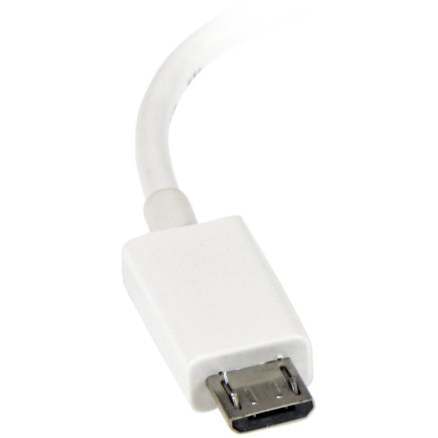 StarTech.com 5in White Micro USB to USB OTG Host Adapter M/F — UUSBOTGW