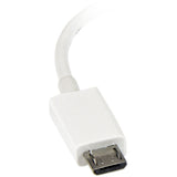 StarTech.com 5in White Micro USB to USB OTG Host Adapter M/F — UUSBOTGW