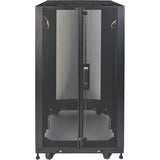 Tripp Lite by Eaton 25U SmartRack Shallow-Depth Half-Height Rack Enclosure, Doors, Side Panels, Heavy-Duty Casters — SR25UBSD3