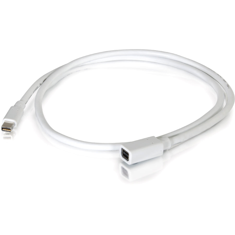 C2G 6ft Mini DisplayPort Extension Cable M/F - White — 54414