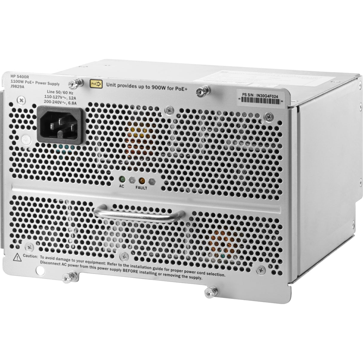 HPE 5400R 1100W PoE+ zl2 Power Supply — J9829A#ABA