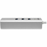 Eaton Tripp Lite Series USB to Gigabit Ethernet NIC Network Adapter with 3 Port USB 3.x (5Gbps) Hub — U336-U03-GB