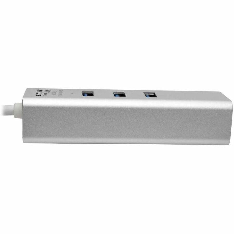 Eaton Tripp Lite Series USB to Gigabit Ethernet NIC Network Adapter with 3 Port USB 3.x (5Gbps) Hub — U336-U03-GB