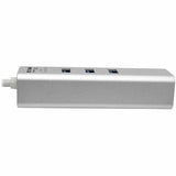Eaton Tripp Lite Series USB to Gigabit Ethernet NIC Network Adapter with 3 Port USB 3.x (5Gbps) Hub — U336-U03-GB