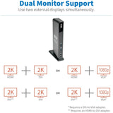Eaton Tripp Lite Series USB 3.x (5Gbps) Laptop Dock - HDMI, DVI Video, Audio, USB, Ethernet — U342-DHG-402