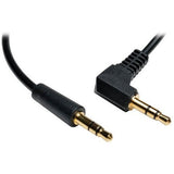 Eaton Tripp Lite Series 3.5mm Mini Stereo Audio Cable with one Right-Angle plug (M/M), 6 ft. (1.83 m) — P312-006-RA
