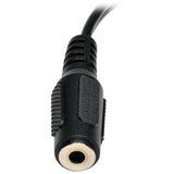 Eaton Tripp Lite Series 3.5 mm Mini Stereo to RCA Audio Y Splitter Adapter Cable (F/2xM), 6 in. (15.2 cm) — P316-06N
