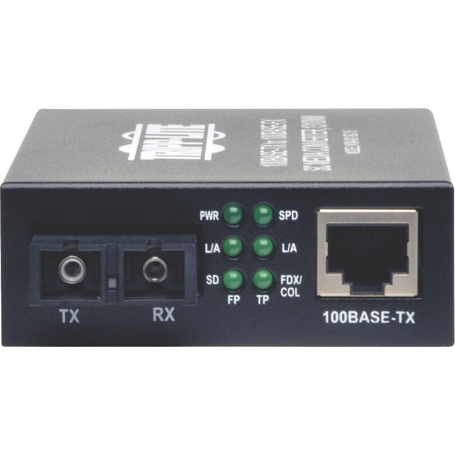 Tripp Lite by Eaton 10/100 UTP to Singlemode Fiber Media Converter RJ45 / SC 15km 1310nm — N784-001-SC-15