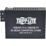Tripp Lite by Eaton 10/100 UTP to Singlemode Fiber Media Converter RJ45 / SC 15km 1310nm — N784-001-SC-15