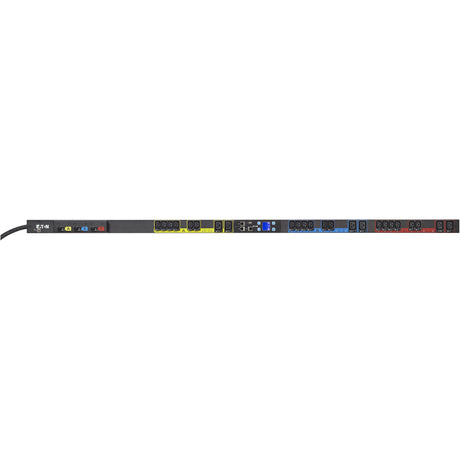 Eaton Managed rack PDU, 0U, L15-30P input, 8.64 kW max, 200-240V, 24A, 10 ft cord, Three-phase, Outlets: (18) C13 Outlet grip, (6) C19 Outlet grip — EMA326-10