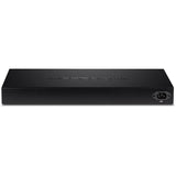 TRENDnet 28-Port Gigabit Web Smart PoE+ Switch, 24 x Gigabit Ports, 4 x Shared Gigabit Ports (RJ-45 or SFP), 185W PoE Budget, 56Gbps Switching Capacity, Lifetime Protection, Black, TPE-2840WS