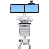 Ergotron StyleView Telepresence Cart, Dual Monitor — SV43-1310-0