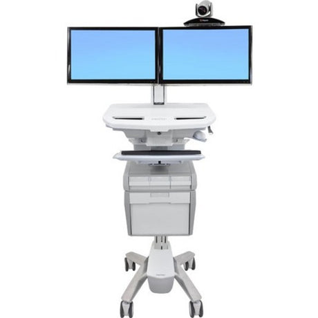 Ergotron StyleView Telepresence Cart, Dual Monitor — SV43-1310-0