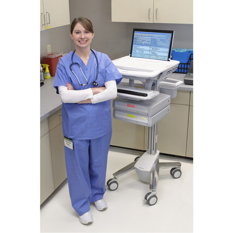 Ergotron StyleView Telepresence Cart, Dual Monitor — SV43-1310-0