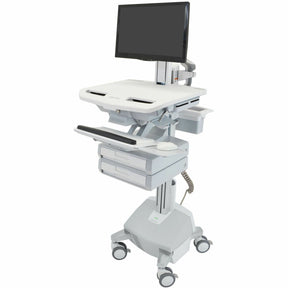 Ergotron StyleView Cart with LCD Pivot, LiFe Powered, 2 Drawers — SV44-1322-1