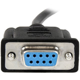 StarTech.com 1m Black DB9 RS232 Serial Null Modem Cable F/F — SCNM9FF1MBK