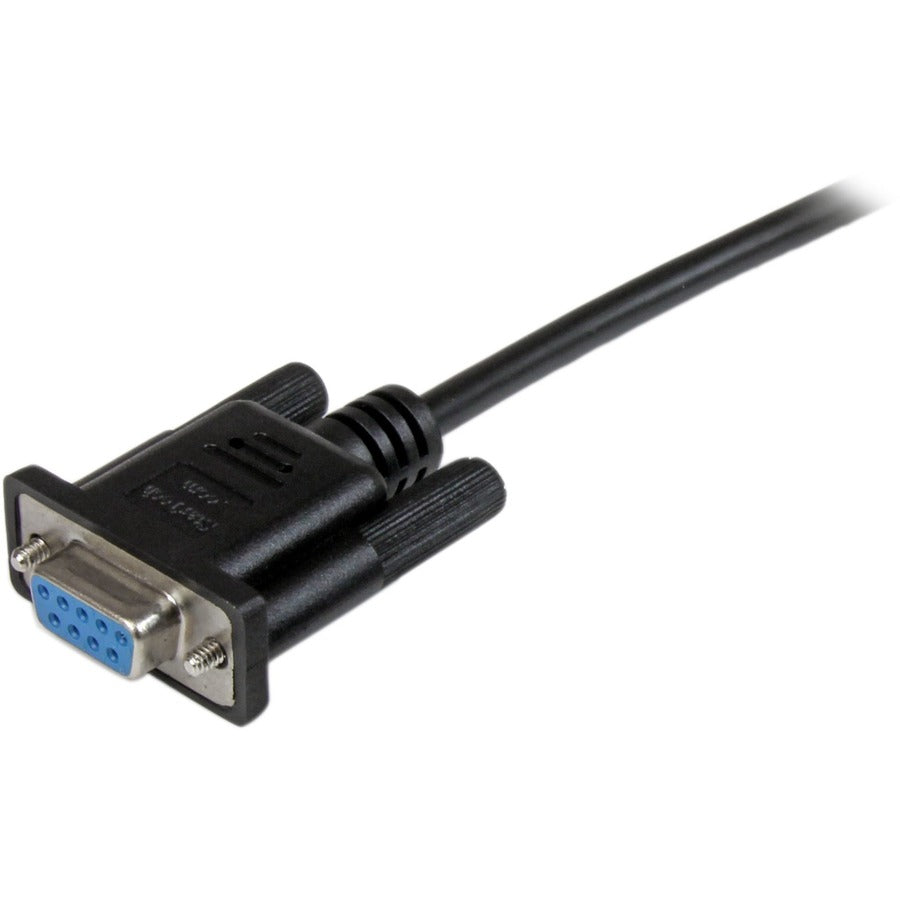 StarTech.com 2m Black DB9 RS232 Serial Null Modem Cable F/F — SCNM9FF2MBK