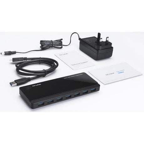 TP-Link UH720 - Powered USB Hub 3.0 with 7 USB 3.0 Data Ports and 2 Smart Charging USB Ports — UH720
