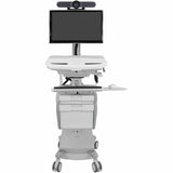 Ergotron StyleView Telemedicine Cart, Single Monitor, Powered — SV44-53T1-1