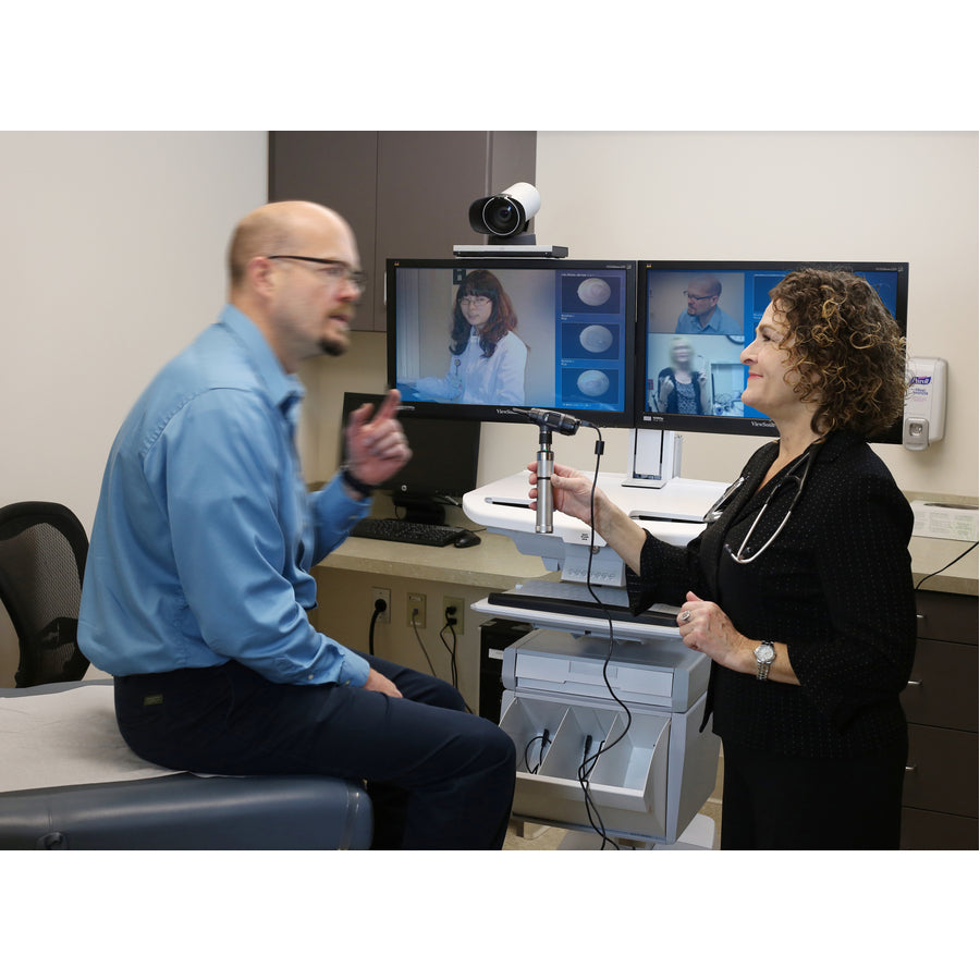 Ergotron StyleView Telemedicine Cart, Single Monitor, Powered — SV44-53T1-1