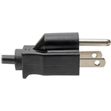 Eaton Tripp Lite Series 3-Slot Power Cord, NEMA 5-15P to C5 - Laptop/Notebook, 10A, 125V, 18 AWG, 3 ft. (0.91 m), Black — P013-003