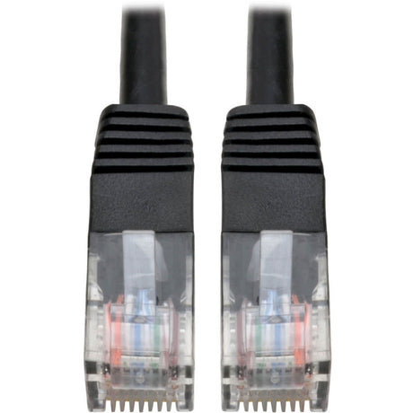 Eaton Tripp Lite Series Cat5e 350 MHz Molded (UTP) Ethernet Cable (RJ45 M/M), PoE - Black, 12 ft. (3.66 m) — N002-012-BK