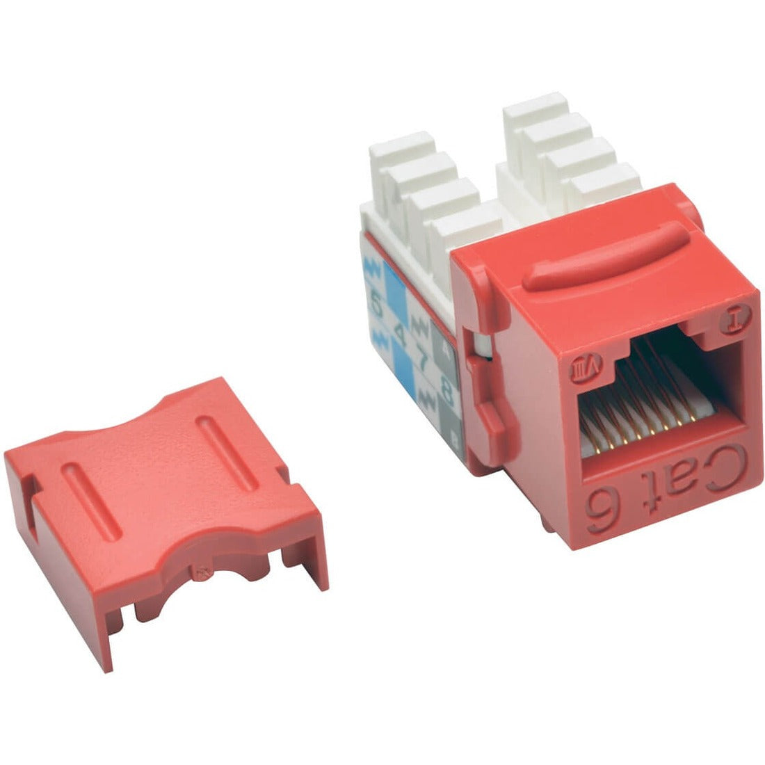 Eaton Tripp Lite Series Cat6/Cat5e 110 Style Punch Down Keystone Jack - Red, 25-Pack, TAA — N238-025-RD
