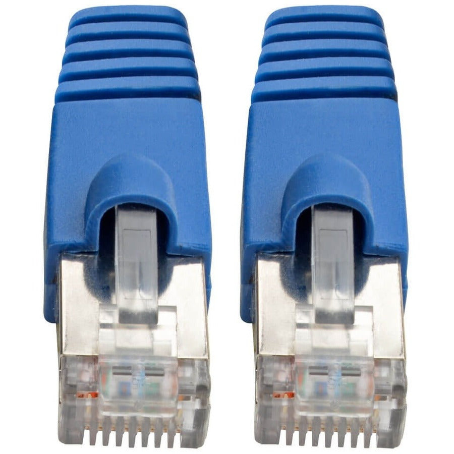 Eaton Tripp Lite Series Cat6a 10G Snagless Shielded STP Ethernet Cable (RJ45 M/M), PoE, Blue, 1 ft. (0.31 m) — N262-001-BL