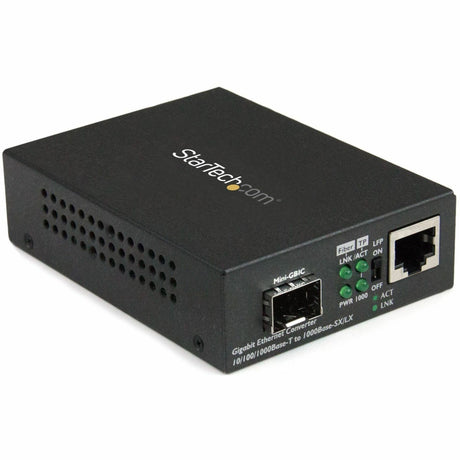 StarTech.com Gigabit Ethernet Fiber Media Converter with Open SFP Slot - Supports 10/100/1000 Networks — MCM1110SFP