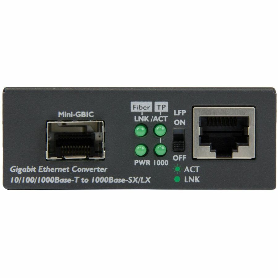 StarTech.com Gigabit Ethernet Fiber Media Converter with Open SFP Slot - Supports 10/100/1000 Networks — MCM1110SFP