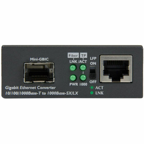 StarTech.com Gigabit Ethernet Fiber Media Converter with Open SFP Slot - Supports 10/100/1000 Networks — MCM1110SFP