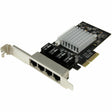 StarTech.com 4-Port Gigabit Ethernet Network Card - PCI Express, Intel I350 NIC - Quad Port PCIe Network Adapter Card w/ Intel Chip — ST4000SPEXI