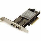 StarTech.com 10G Network Card - 2x 10G Open SFP+ Multimode LC Fiber Connector - Intel 82599 Chip - Gigabit Ethernet Card — PEX20000SFPI