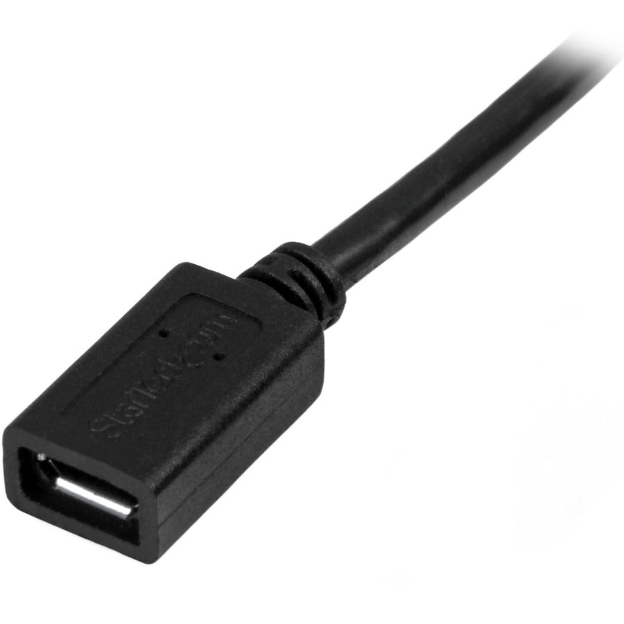 StarTech.com 0.5m 20in Micro-USB Extension Cable - M/F - Micro USB Male to Micro USB Female Cable — USBUBEXT50CM