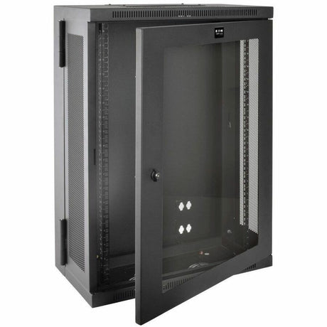 Tripp Lite SmartRack 18U Low-Profile Patch-Depth Wall-Mount Half-Height Rack Enclosure Clear Acrylic Window Hinged Back — SRW18US13G