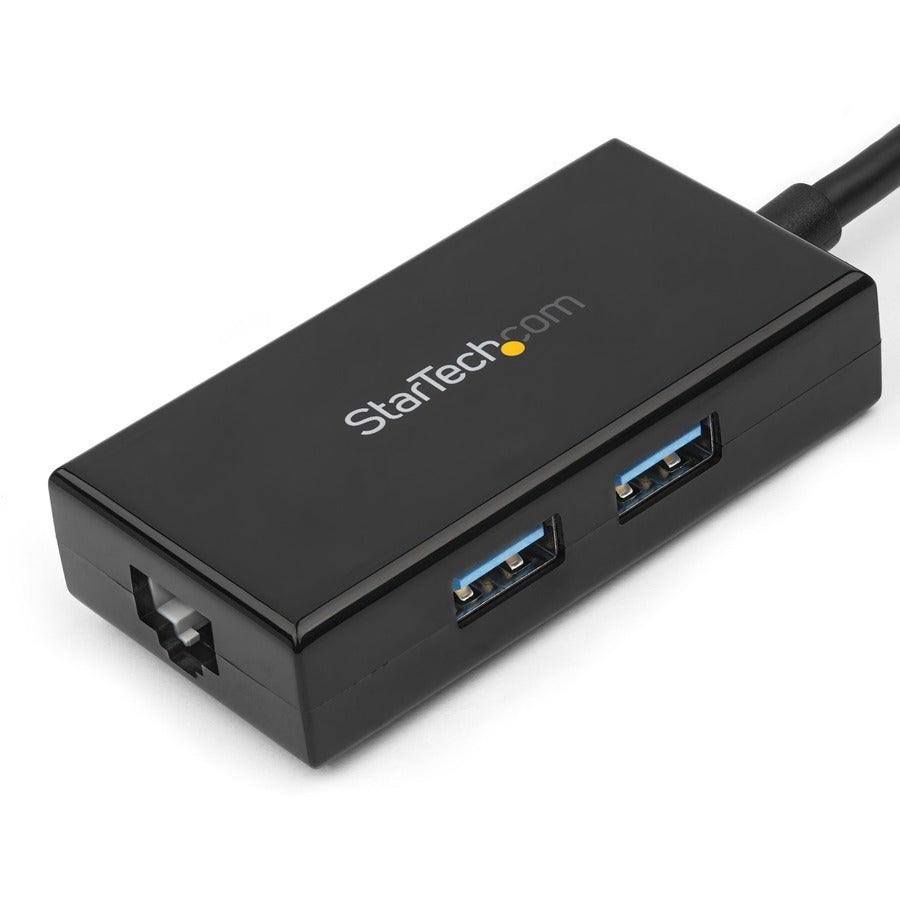 StarTech.com USB 3.0 to Gigabit Network Adapter with Built-In 2-Port USB Hub - Native Driver Support (Windows, Mac and Chrome OS) — USB31000S2H
