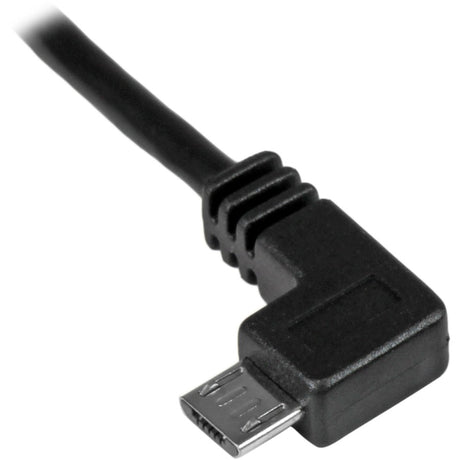 StarTech.com 1m 3 ft Left Angle Micro-USB Charge-and-Sync Cable M/M - USB 2.0 A to Micro-USB - 30/24 AWG — USBAUB1MLA