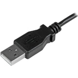 StarTech.com 1m 3 ft Left Angle Micro-USB Charge-and-Sync Cable M/M - USB 2.0 A to Micro-USB - 30/24 AWG — USBAUB1MLA